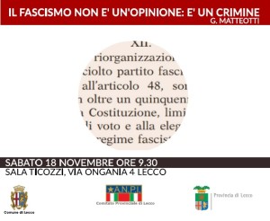 convegno il fascismo non è un'opinione